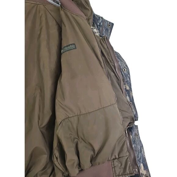 2 Pc. Columbia ~Men's Size XL~ Brown/Green Camo Vintage Puff Jacket Coat Hooded. - Picture 2 of 16